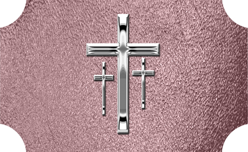 DLP517 517 SL SH OR Silver 3 Crosses Shimmer Orchid